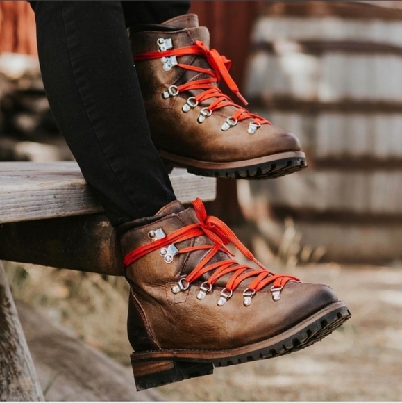 freebird Shoes - FREEBIRD STORES HIKERS DISTRESSED BROWN RED LACES 7